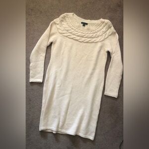 Women's Ralph Lauren Wool Sweater Dress Cable Knit Size XL